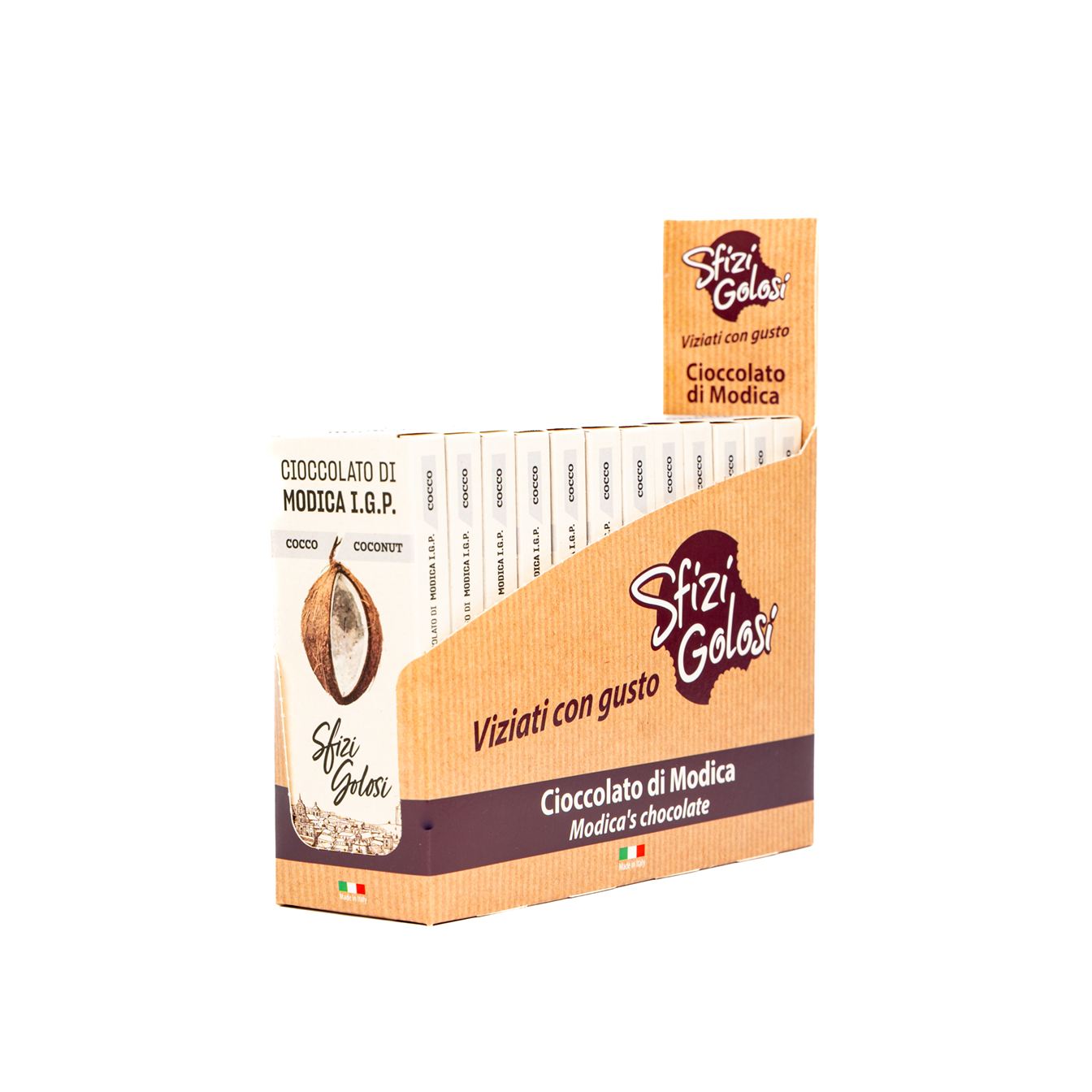 Cioccolato di Modica IGP - Cocco - Blister da 12 - immagine 2