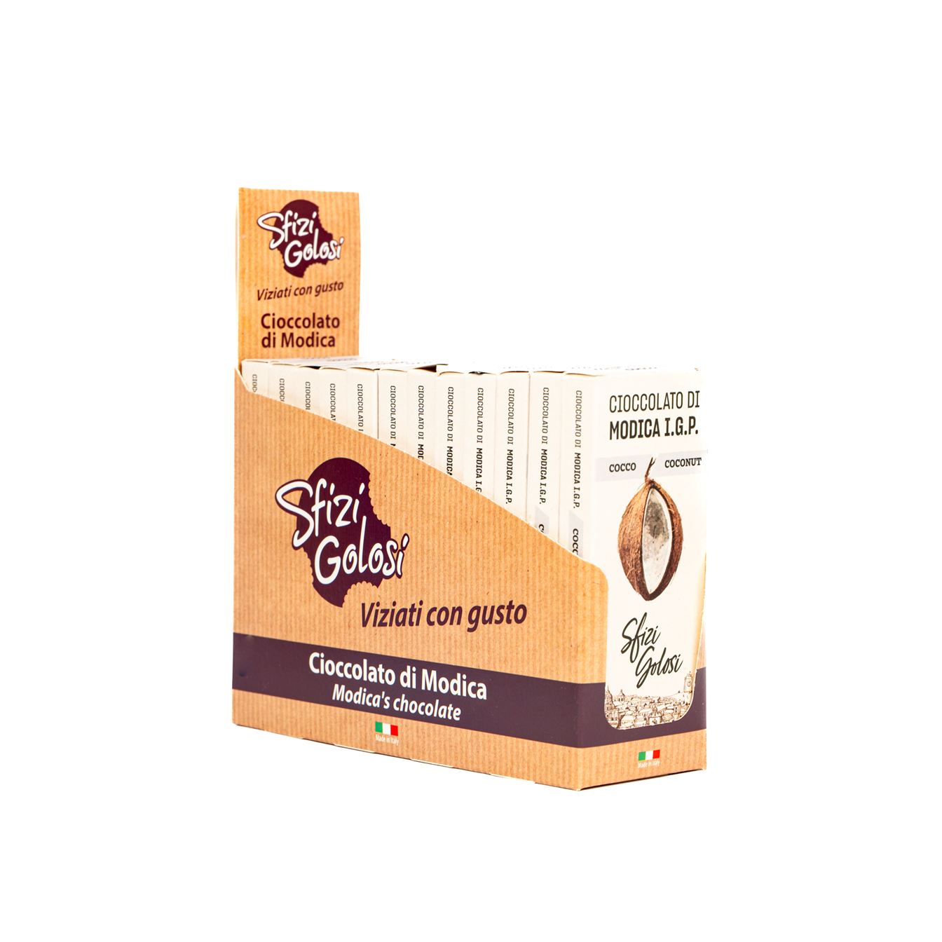 Cioccolato di Modica IGP - Cocco - Blister da 12 - immagine 1