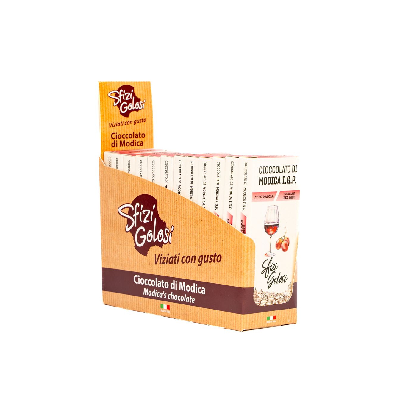Cioccolato di Modica IGP - Nero d'Avola - Blister da 12 - immagine 1