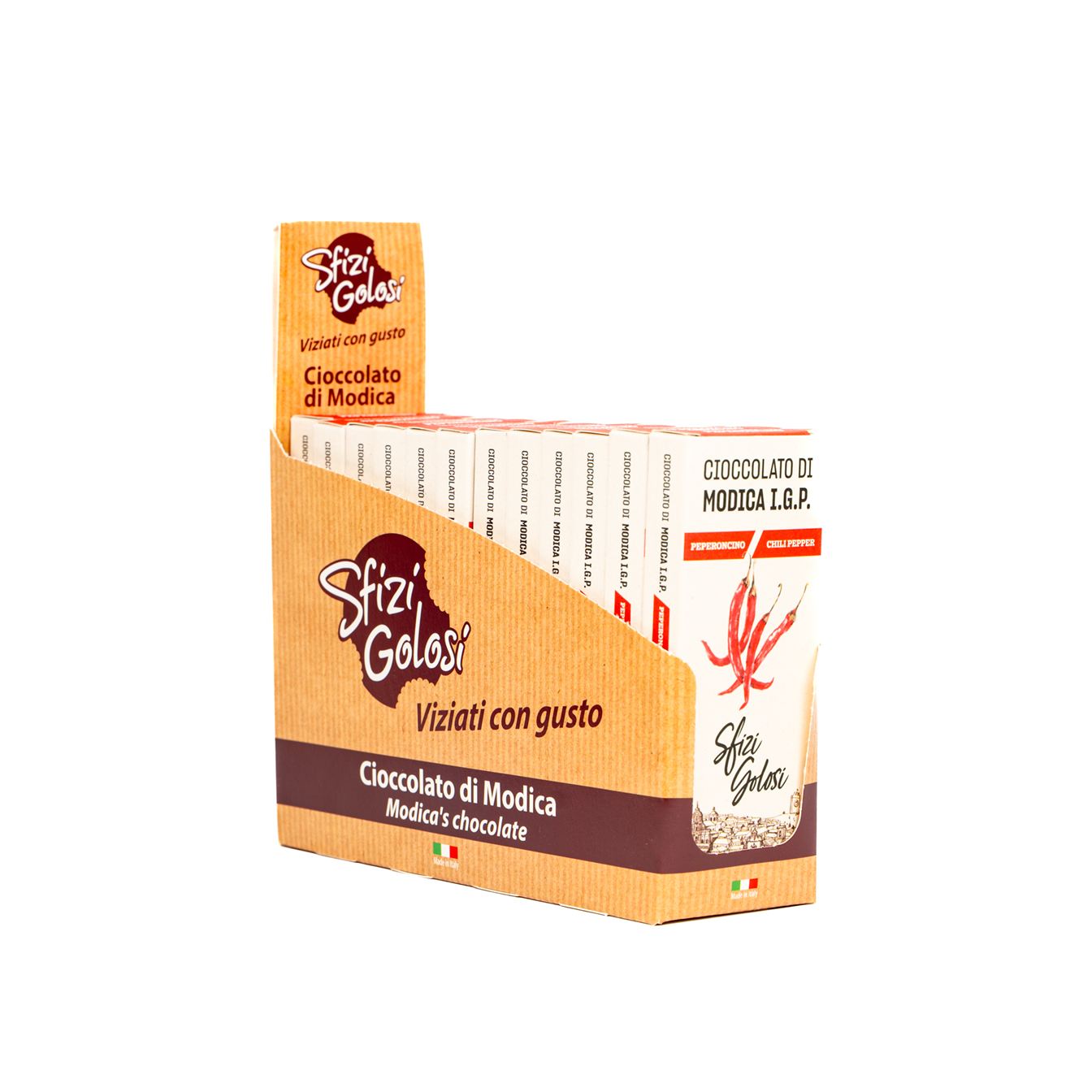 Cioccolato di Modica IGP - Peperoncino - Blister da 12 - immagine 1