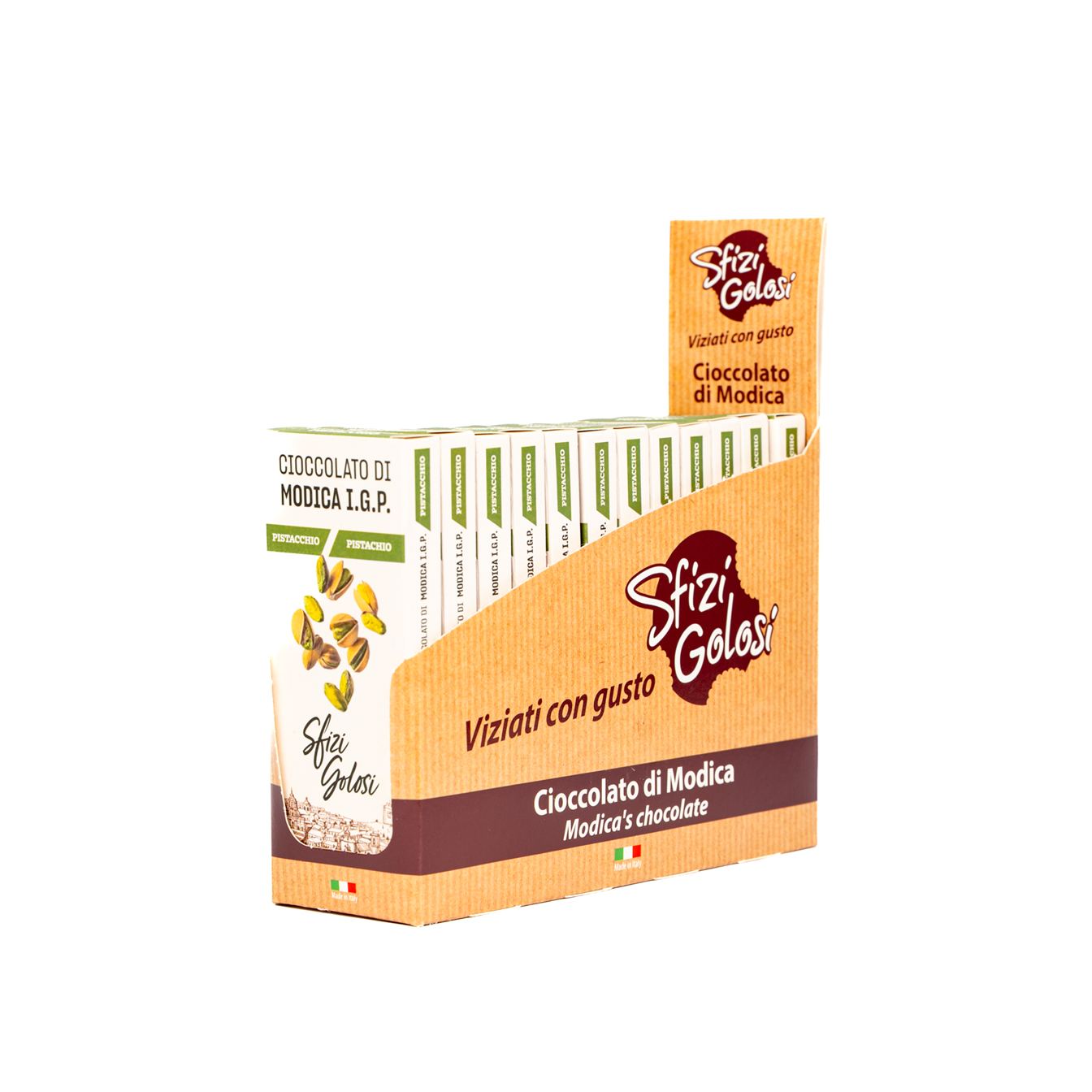 Cioccolato di Modica IGP - Pistacchio - Blister da 12 - immagine 2