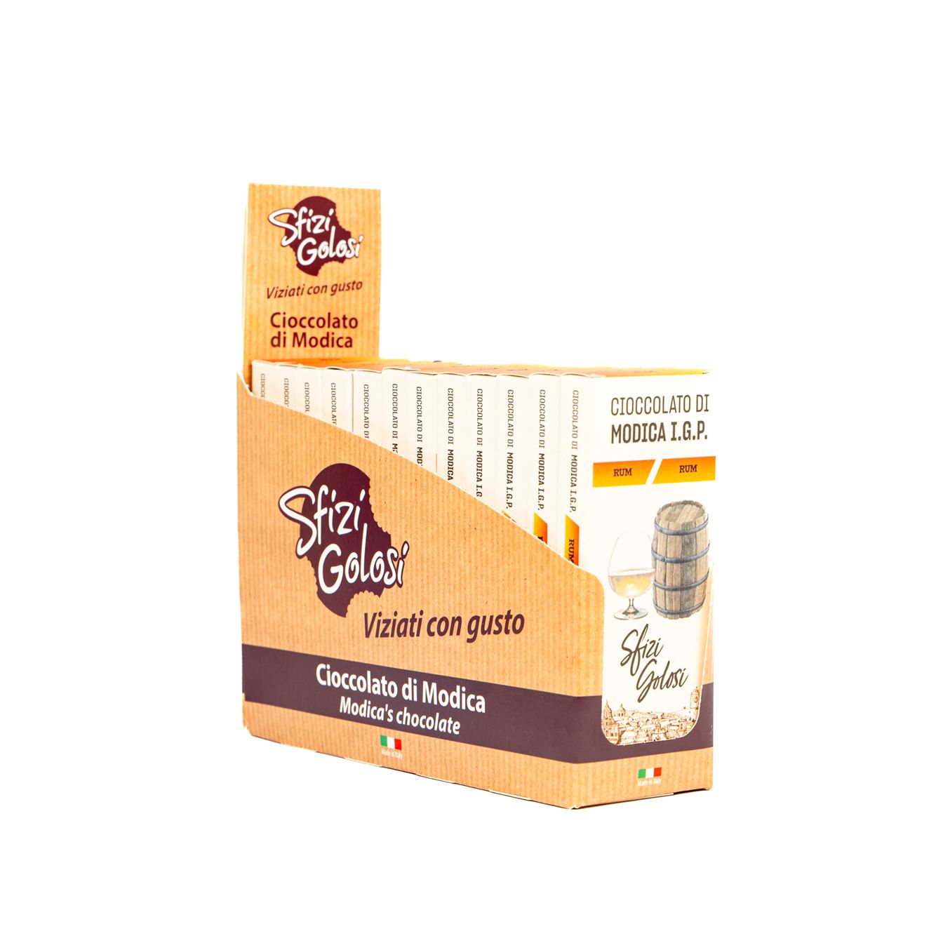 Cioccolato di Modica IGP - Rum - Blister da 12 - immagine 1
