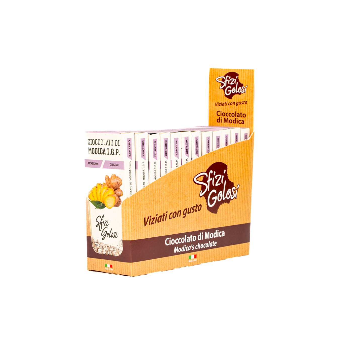 Cioccolato di Modica IGP - Zenzero - Blister da 12 - immagine 2
