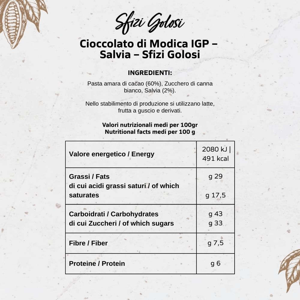 Cioccolato di Modica IGP - Salvia - Blister da 12 - immagine 5