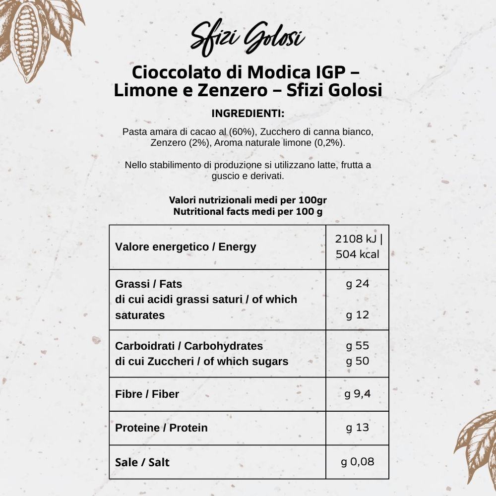 Cioccolato di Modica IGP - Limone e Zenzero - Blister da 12 - immagine 5