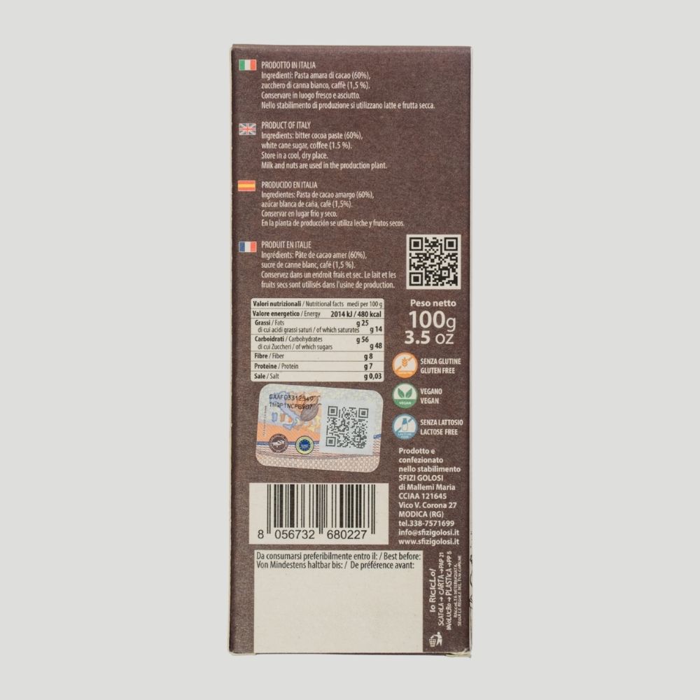 Cioccolato di Modica IGP - Caffè - Blister da 12 - immagine 4