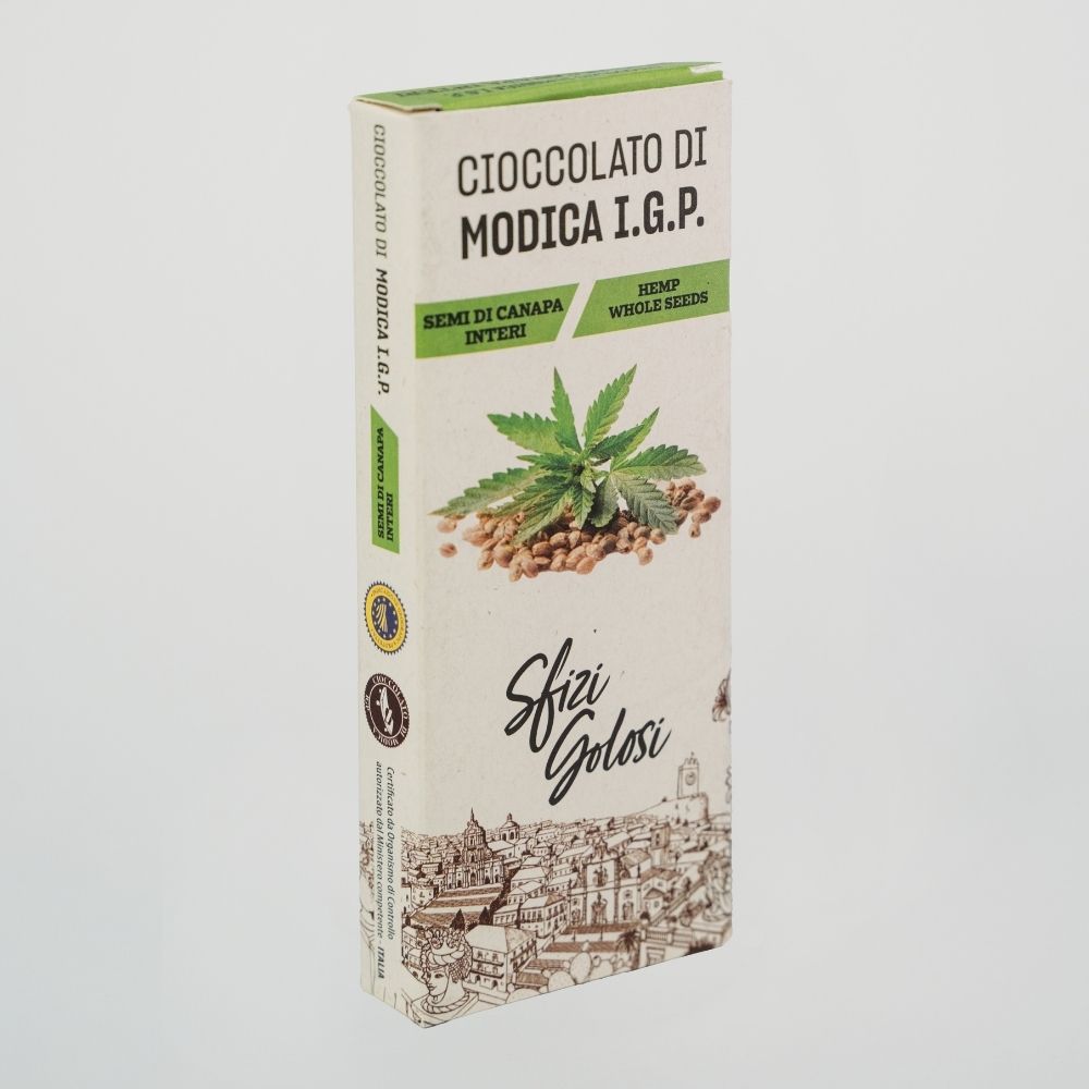 Cioccolato di Modica IGP - Con semi di Canapa interi - Blister da 12 - immagine 3