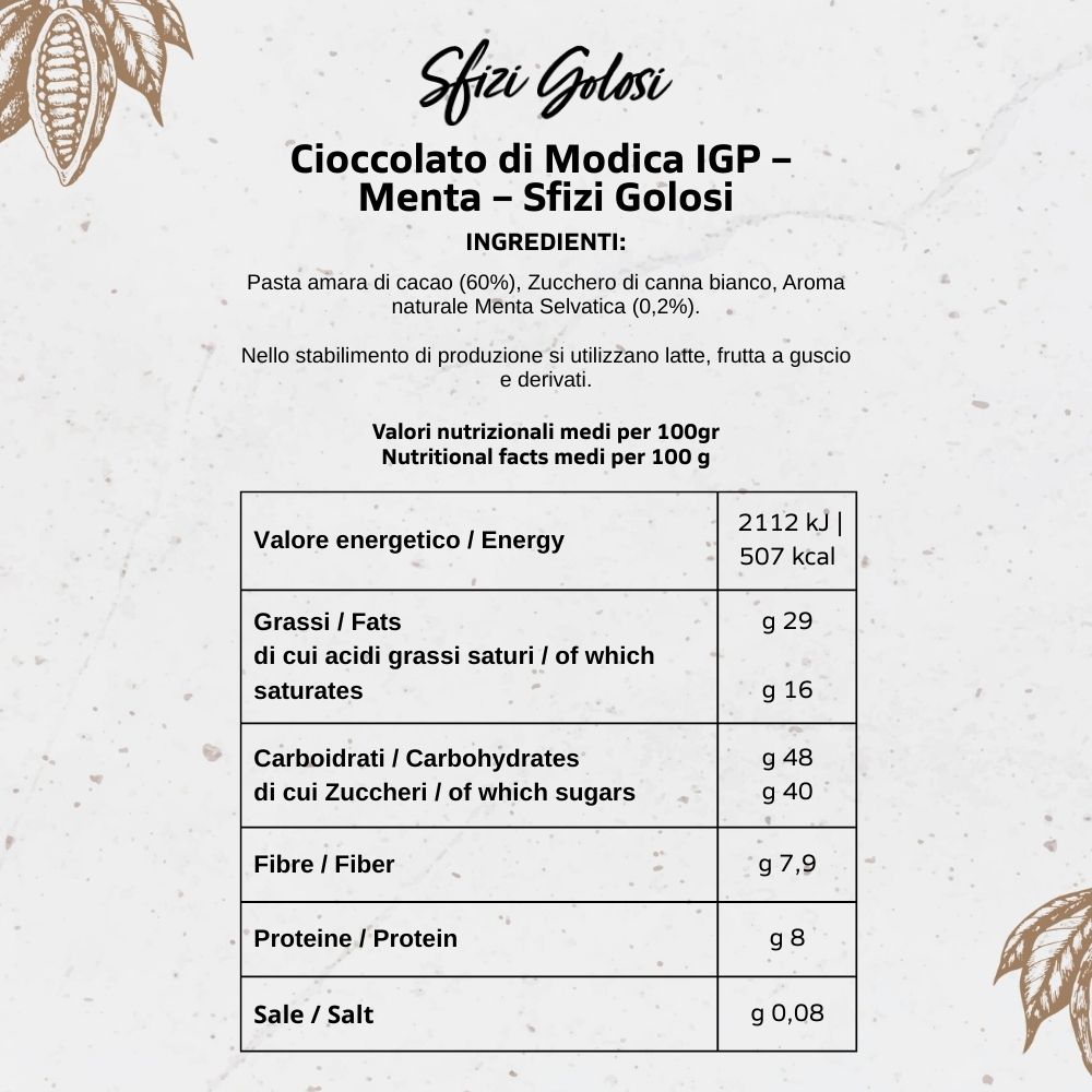 Cioccolato di Modica IGP - Menta - Blister da 12 - immagine 5
