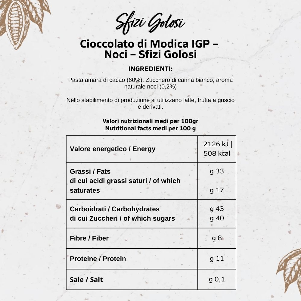Cioccolato di Modica IGP - Noci - Blister da 12 - immagine 5