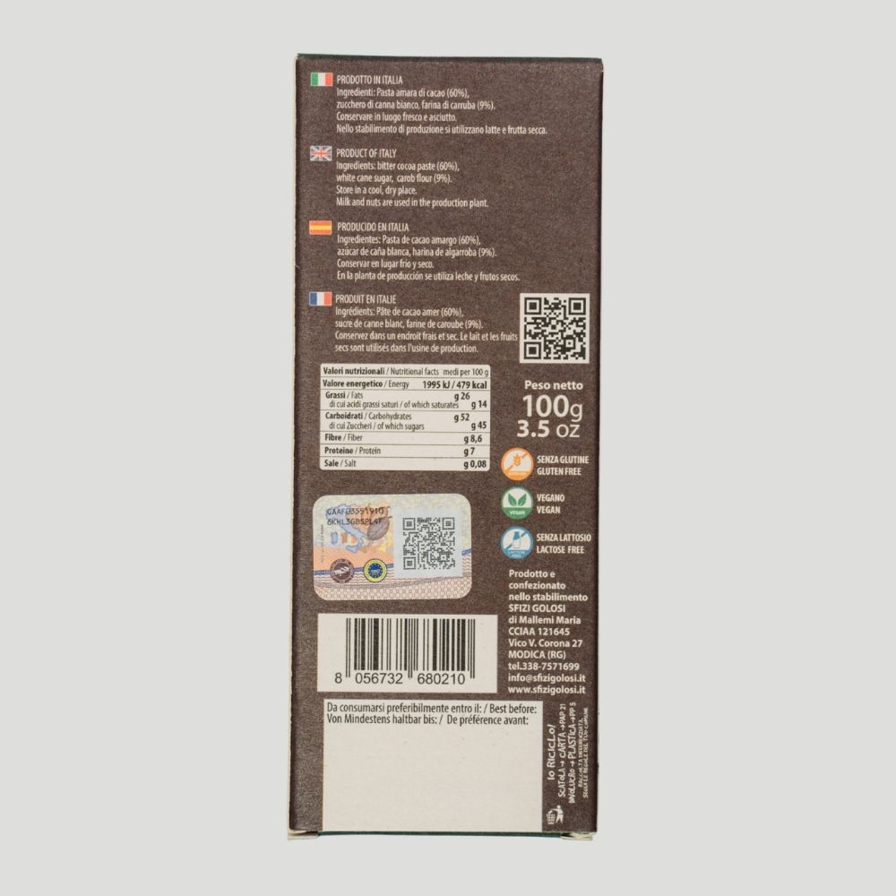 Cioccolato di Modica IGP - Carruba - Blister da 12 - immagine 4