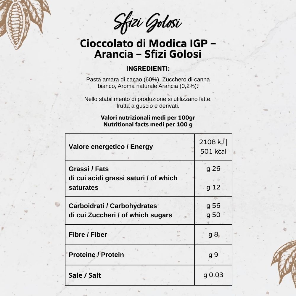 Cioccolato di Modica IGP - Arancia - Sfizi Golosi - immagine 6