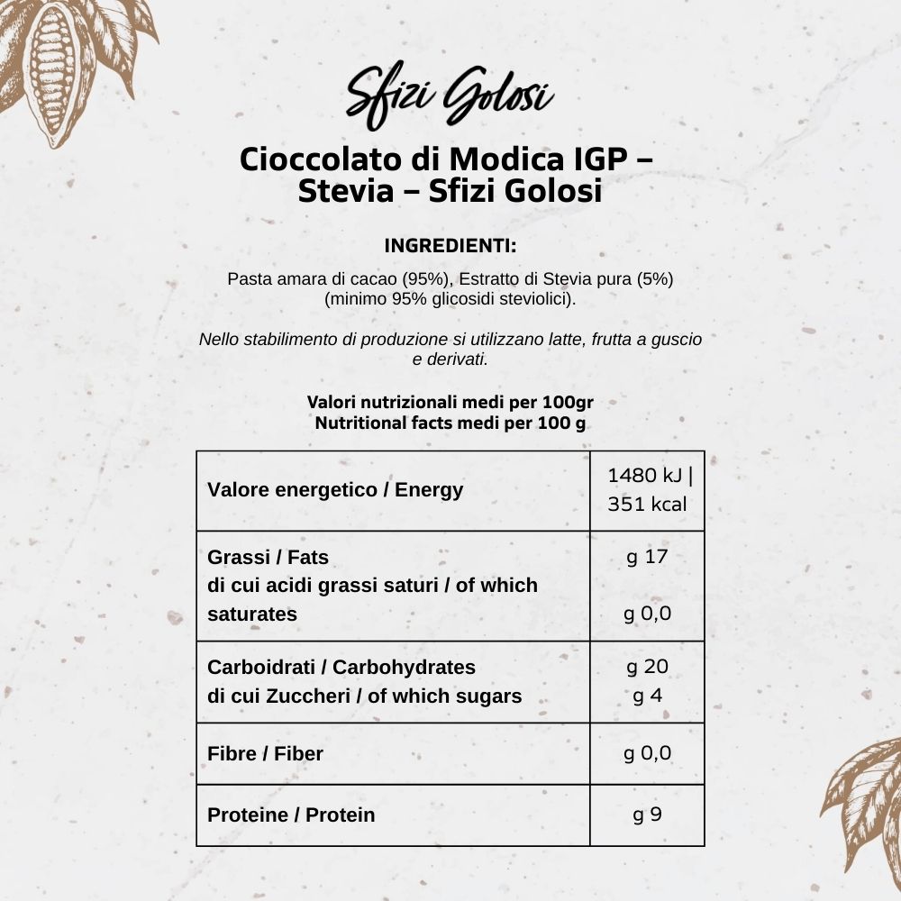 Cioccolato Senza Zucchero con Stevia – Sfizi Golosi - immagine 7
