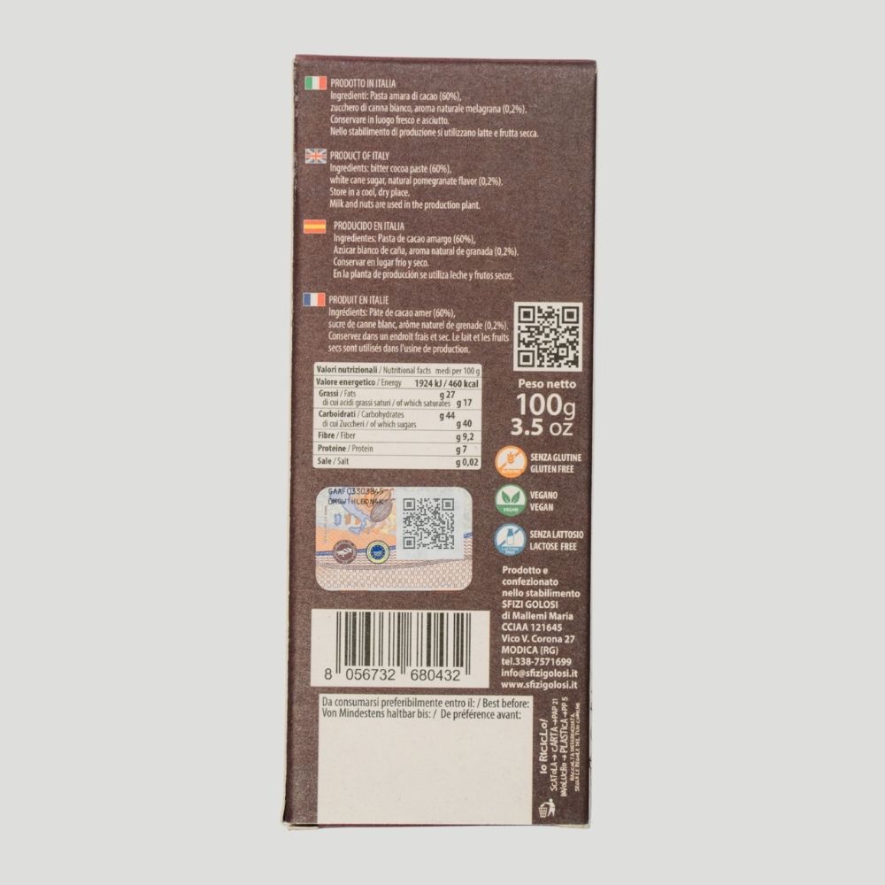 Cioccolato di Modica IGP - Melograno - Blister da 12 - immagine 4