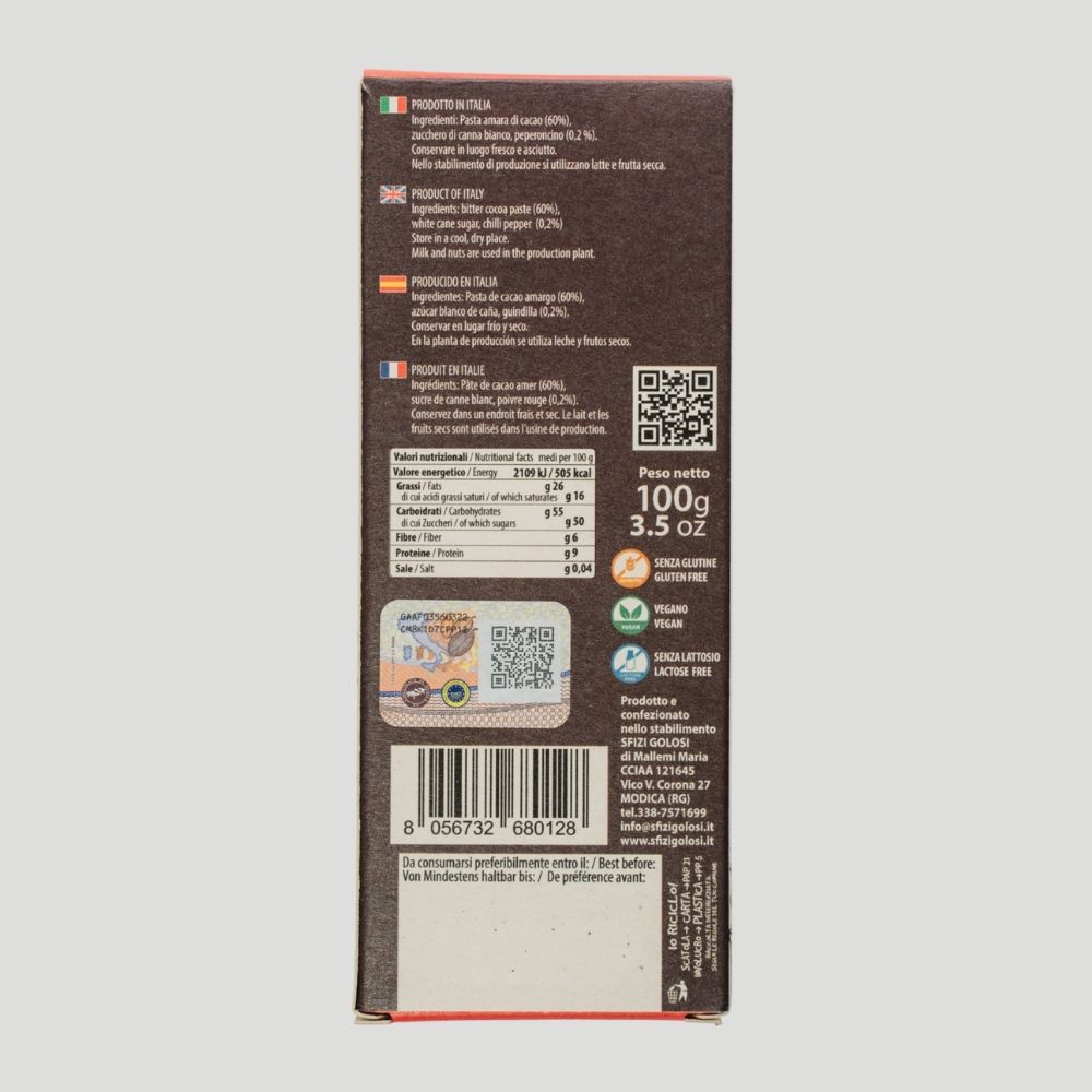 Cioccolato di Modica IGP - Peperoncino - Blister da 12 - immagine 4