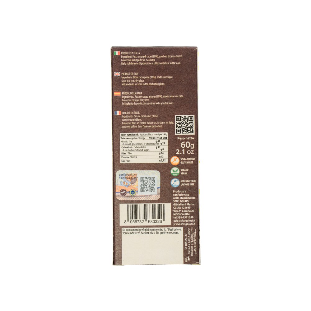 Cioccolato di Modica IGP - 90% Cacao - Sfizi Golosi - immagine 5